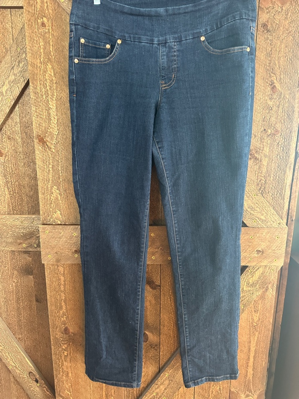 Jag Jeans Women's Straight Leg Dark Blue Stretch Jeans